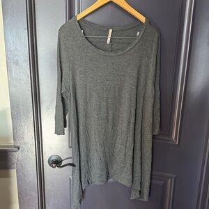 Slate Gray Long Sleeve Women's Top